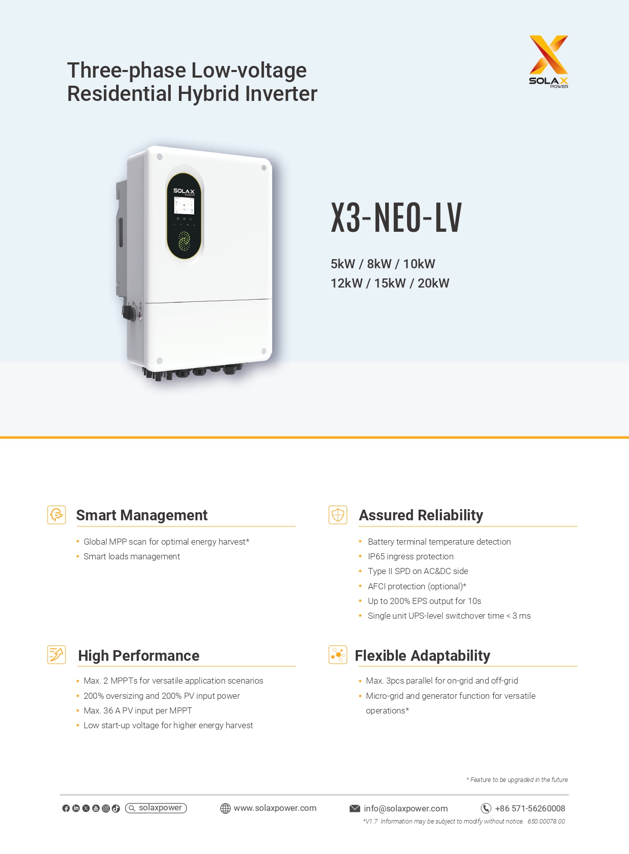 solax x3 neo lv datasheet en page 0001