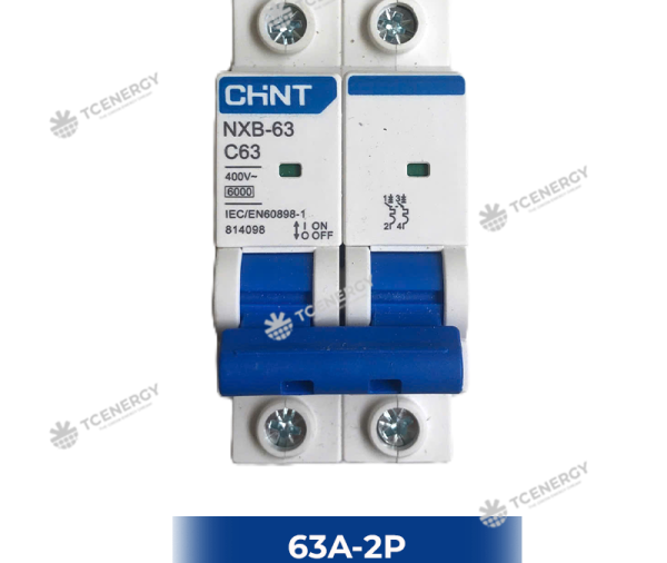 CB Đóng Ngắt AC 1 Pha 2P Chint 63A