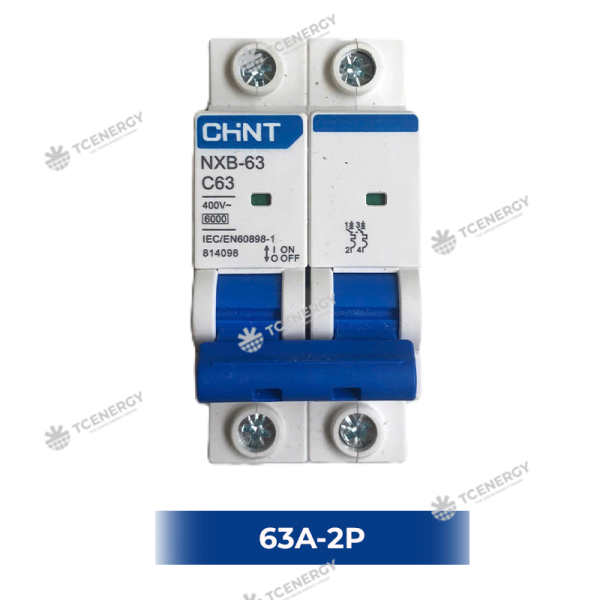 CB Đóng Ngắt AC 1 Pha 2P Chint 63A