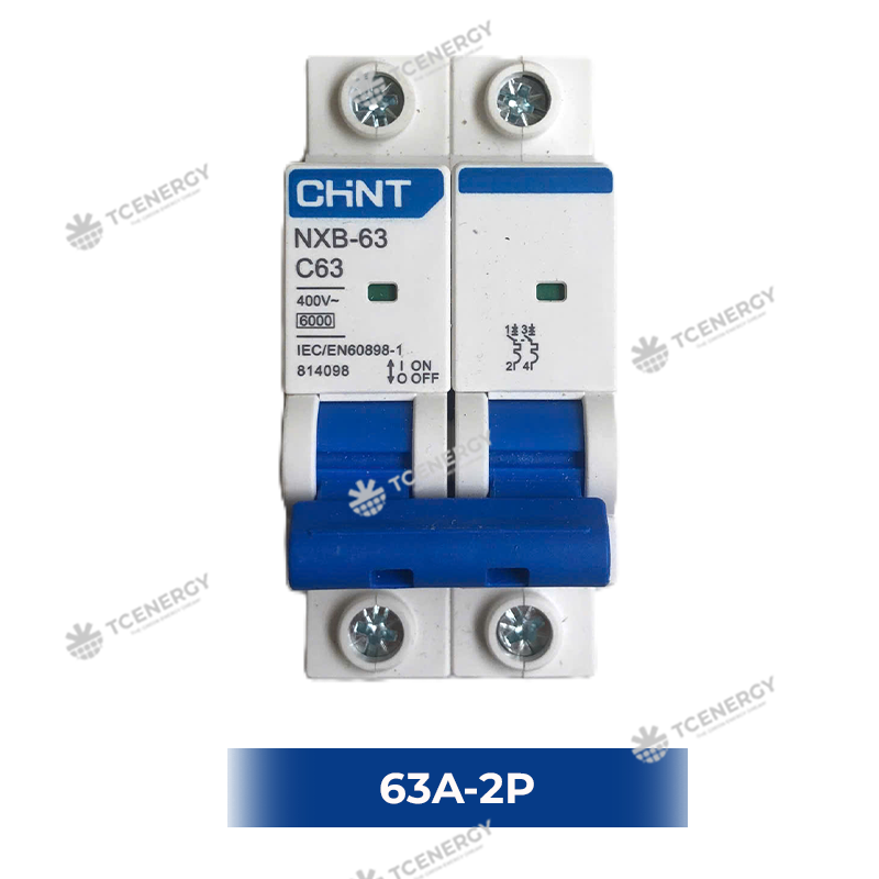 CB Đóng Ngắt AC 1 Pha 2P Chint 63A