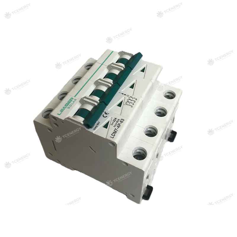 Bộ Ngắt Mạch CB DC 4P 63A 1000V LEADER – Cầu Dao Bảo Vệ Hệ Thống Điện Mặt Trời