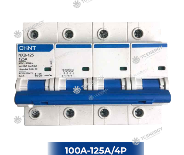 CB Đóng Ngắt AC 3 Pha 4P Chint 100A/125A