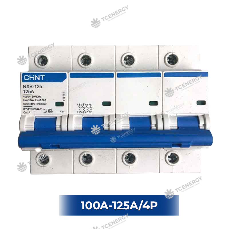CB Đóng Ngắt AC 3 Pha 4P Chint 100A/125A