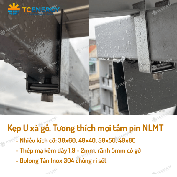 Pát U Tôn Kẽm 40x80mm - Hình ảnh 2