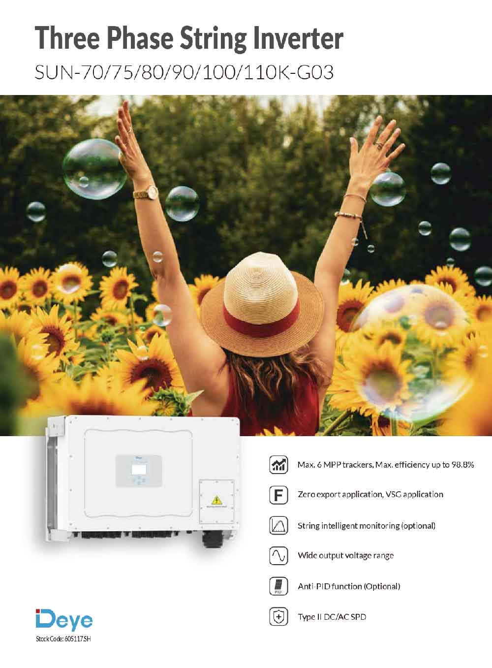 Datasheet 110kW Deye SUN-110K-G03 trang 1