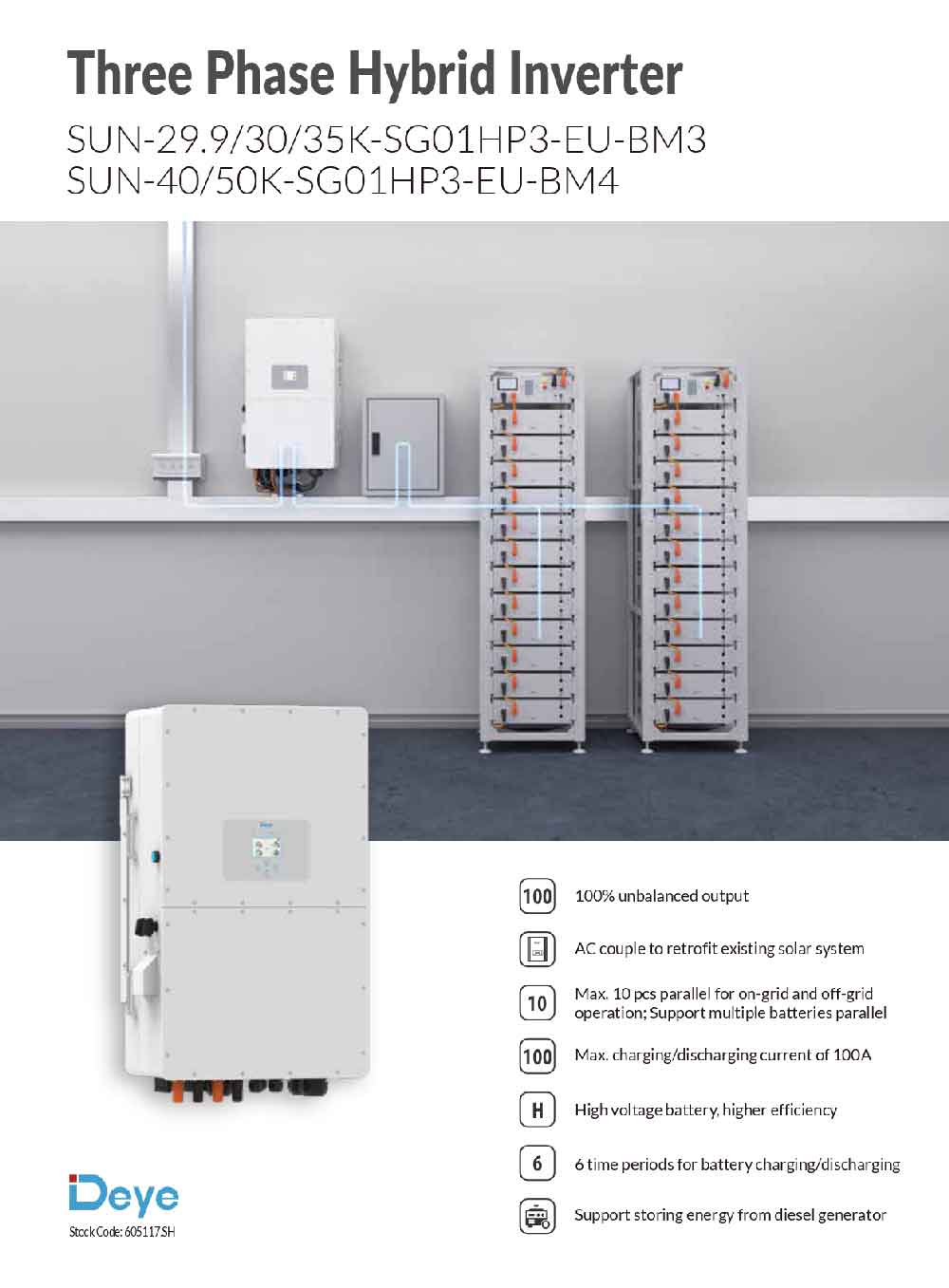 Datasheet Biến Tần Inverter 3 Pha Hybrid Áp Cao Deye 50KW SUN-50K-SG01HP3-EU-BM3 trang 1
