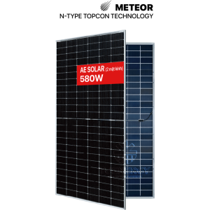 Tấm pin năng lượng mặt trời AE Solar 580W 2 mặt kính