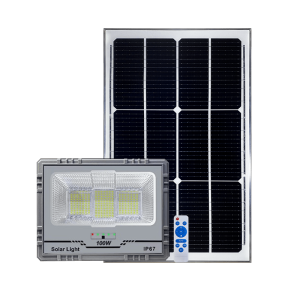 Đèn pha năng lượng mặt trời 100w mẫu mới