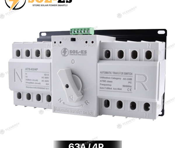 ATS đảo nguồn sol-es 1 pha 3 pha 63a/4p