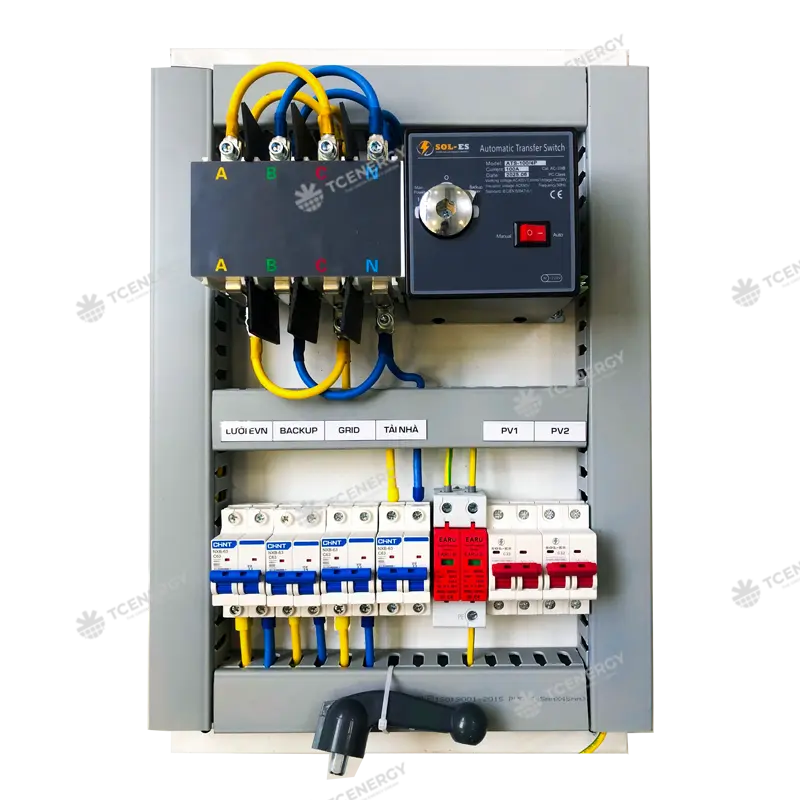 Tủ điện mặt trời hybrid đấu sẵn 5kw 6kw 8kw