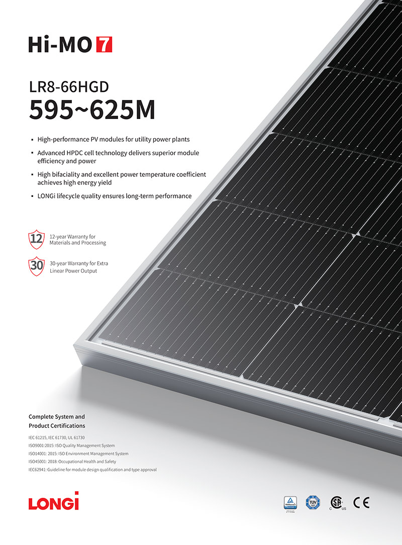 Chi tiết datasheet Longi Solar 610W Himo X7 - Ảnh 1